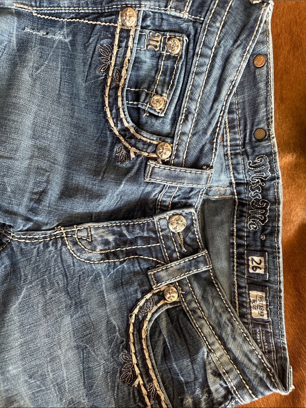 Miss Me Blue Embroidered bootcut Jeans Duo - Picture 6 of 7